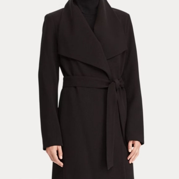 Ralph Lauren Crepe Open-Front Coat - Picture 5 of 13